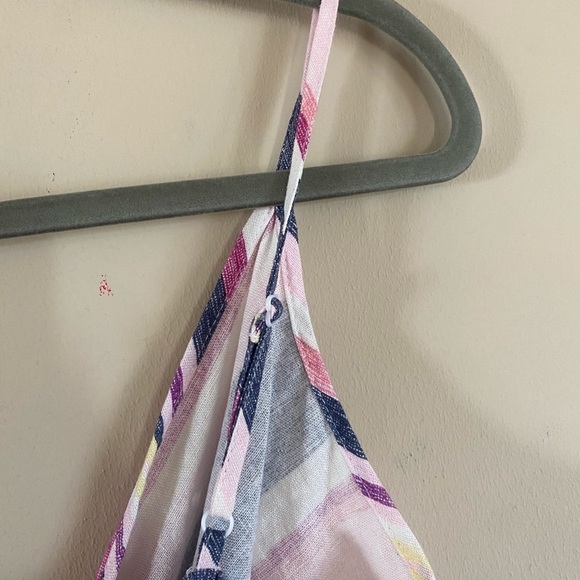 ECI NWT Stripped Wide Leg Linen Colorful Jumpsuit Size XS - Picture 9 of 11